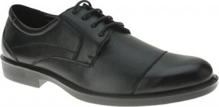 Mens Spring Step Grant   Black Leather Orthotic Shoes