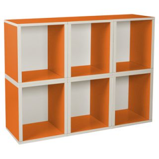 Way Basics Eco Friendly Modular Storage Cubes Plus PS MCP 6 Finish Orange