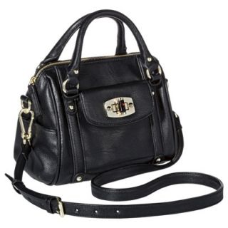 Merona Mini Satchel Handbag with Removable Crossbody Strap   Black