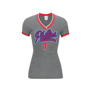 Philadelphia Phillies 5th & Ocean MLB Womens Opening Night Triblend Baby Jersey T Shirt