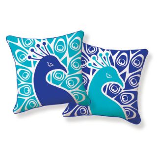 Naked Decor Peacock Double Sided Cotton Pillow peacock