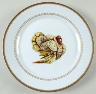 Williams Sonoma Estate Turkey Dinner Plate, Fine China Dinnerware   Turkey Cente