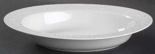 Nikko Blanc Fleur 11 Oval Vegetable Bowl, Fine China Dinnerware   All Off White