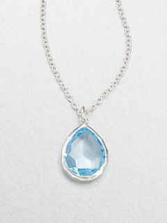 IPPOLITA Blue Topaz Sterling Silver Pendant Necklace   Light Blue Silver