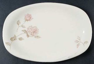 Iroquois Beige Rose (Coupe) 11 Oval Serving Platter, Fine China Dinnerware   Im