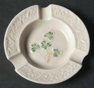 Belleek Pottery (Ireland) Shamrock 4 Ashtray, Fine China Dinnerware   Basketwea