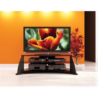 Sonax Florence 51 inch Midnight Black Tv Stand With Glass Shelves