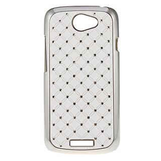 Fashional Diamond Look and Grid Pattern Hard Case for HTC ONES