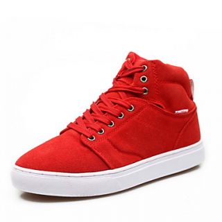 Mens Suede Flat Heel Comfort Fashion Sneakers Shoes With Lace up(More Colors)