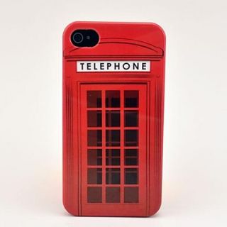 Retro Telephone Booth Hard Plastic Case Cover for iPhone 4/4S