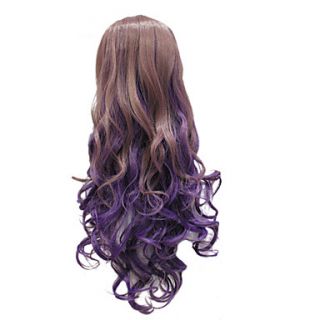 Capless Long Curly Golden Mixed Pink Sexy Lolita Wig For Women