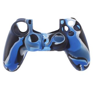 Silicone Skin Case and 2 Black Thumb Stick Grips for PS4 (Navy Blue)