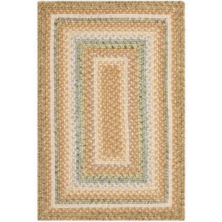 Hand woven Country Living Reversible Tan Braided Rug (2 X 3)
