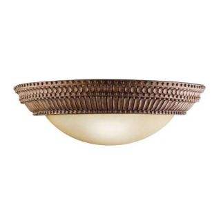 Kichler 6513TZG Transitional Wall Mount 2 Light Fixture Tannery Bronze w/ Gold Accent