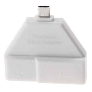 Micro SUB Card Reader for Smartphone and Tablet (White)