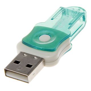 Mini USB 2.0 Memory Card Reader (Green)
