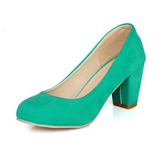 Suede Womens Chunky Heel Pumps Heels Shoes (More Colors)