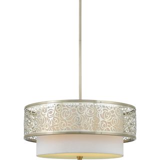 Quoizel Josslyn Pendant (Steel FinishBrushed nickelNumber of lights Three (3)Requires three (3) 100 watt A19 medium base bulb (not included)Dimensions 49 inches high x 20 inches deepShade dimensions 16 inches long x 16 inches wide x 8 inches highWeigh