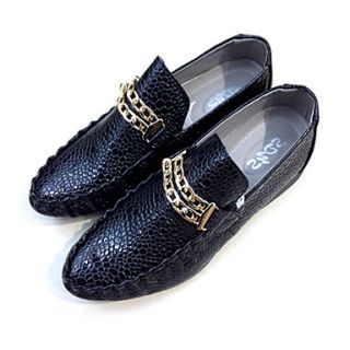 Leather Mens Flat Heel Comfort Loafers Shoes