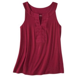 Merona Womens Knit/Woven Pleated Top   Established Red   XXL