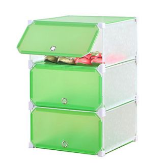 Fashion 3 Layers Solid Color Storage Cabinet For Shoes