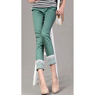 Womens Lace Cropped Jeans