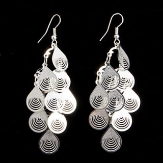 Charming Alloy Silver Plated WomenS Drop Earrings