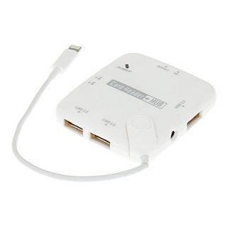 USB 2.0 i5 18 Memory Card Reader/Combo Adapter (White)