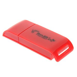 USB 2.0 Micro SD Memory Card Reader (Red/White)