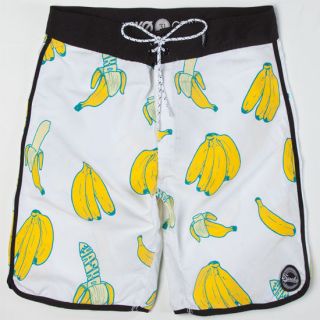 Go Bananas Mens Boardshorts White In Sizes 34, 33, 36, 29, 32, 30, 31, 3