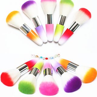 1PCS Synthetic Hair Colorful Gradient Handle Nail Art Dusting Brush(Random Color)