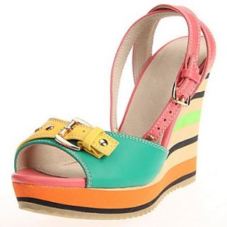 Leatherette Womens Wedge Heel Platform Sandals Shoes (More Colors)