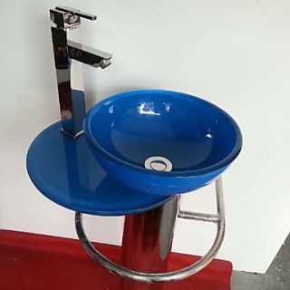 Contemporary Colourfull Round 310E Bathroom Sink with Bathroom Water Drain Bathroom Faucet