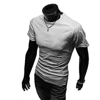 Mens Fashion Cotton Tattoo Pattern Round Collar T Shirt(Assorted Size,Assorted Color)