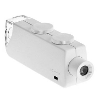 Adjustable Zoom 160X   200X Mini LED Lighted Pocket Magnifier Microscope Loupe