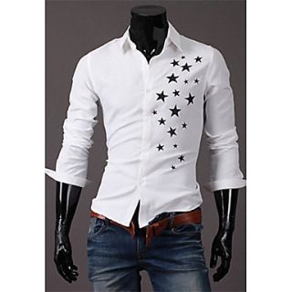 Mens Star Print Long Sleeve Shirt