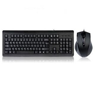 N9100 USB Wired Optical Waterproof Keyboard Mouse Suit with Mousepad