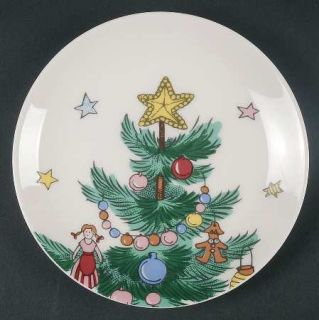 Nikko Happy Holidays Tapas Plate, Fine China Dinnerware   Christmas Tree W/Stars