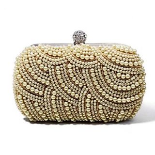 Fashion Satin with Pearl Evening Handbags/ Clutches More Colors Available