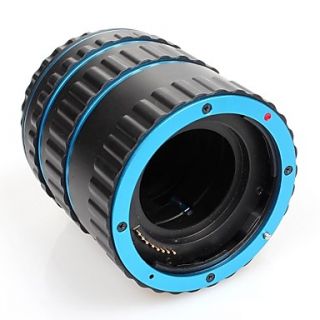 Commlite Aluminum and Blue Color Electronic TTL Auto Focus AF Macro Extension Tube/Ring for Canon