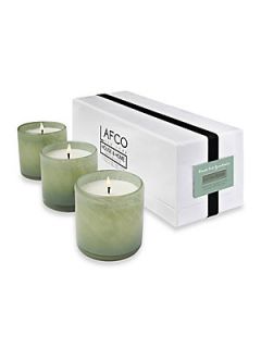LAFCO Living Room/Fresh Cut Gardenia Mini Glass Candles Trio   No Color