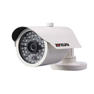 ZONEWAY Outdoor ONVIF Wired IP Camera with 1/3 CMOS 1.0MP 720P HD Resolution and Email Alert