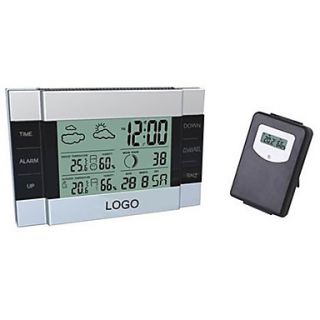 RF Wireless Weather Station indoor/outdoor Temperature Alarm Clock