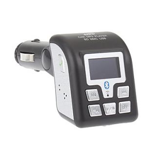 1.0 LCD A2DP Bluetooth  Player FM Transmitter with Caller ID Handsfree (SD/MMC/USB/2.5mm)