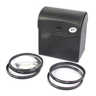 67mm Macro Filter Set with PU Leather Bag (1, 2, 3, 4)