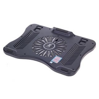 SHUNZHAN A6 USB 2.0 Cooling Pad Single Fan Cooler for 14 Notebook / Laptop – Black