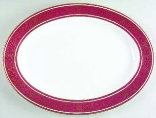 Royal Doulton Buckingham 16 Oval Serving Platter, Fine China Dinnerware   Gold