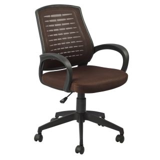 Leick Deep Brown Mesh Vented Back Office Chair   10067BR