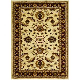 Anatolia Power loomed Floral Heriz/ Cream red Area Rug (53 X 76) (CreamSecondary colors Beige, Green, Red, TanPattern FloralTip We recommend the use of a non skid pad to keep the rug in place on smooth surfaces.All rug sizes are approximate. Due to the