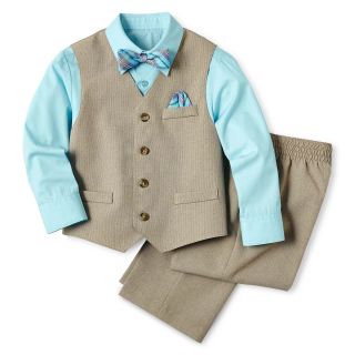 Khaki Vest, Shirt, Pants and Tie Set   Boys 12m 24m, Blue, Blue, Boys